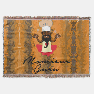 Monsieur Guru Throw Blanket