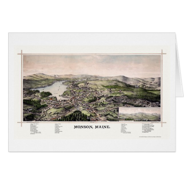 Monson, ME Panoramic Map - 1889 (Front Horizontal)