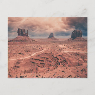 Monsoon Clouds in Monument Valley Postcard