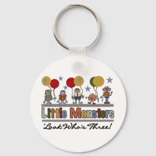 Monster 3rd Birthday Tshirts and Gifts Key Ring