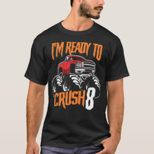 Monster 8th Birthday Gift Big basketball T-Shirt