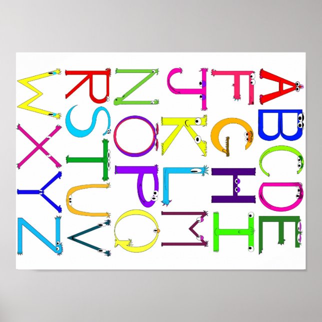 Monster Alphabet Poster (Front)