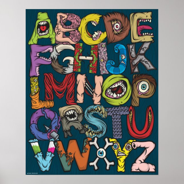 Monster Alphabet Poster (Front)