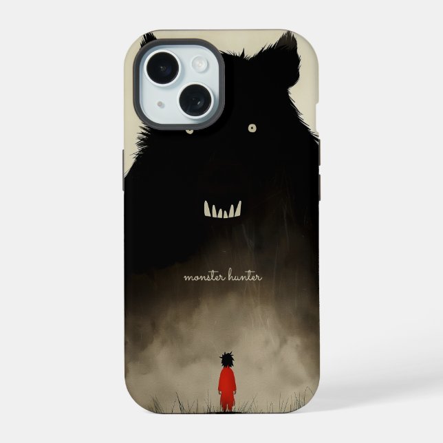 Monster and the Kid iPhone 15 Case (Back)