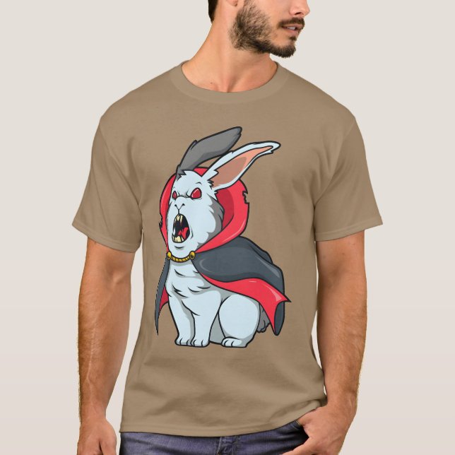 Monster Animals Vampire Rabbit retro T-Shirt (Front)
