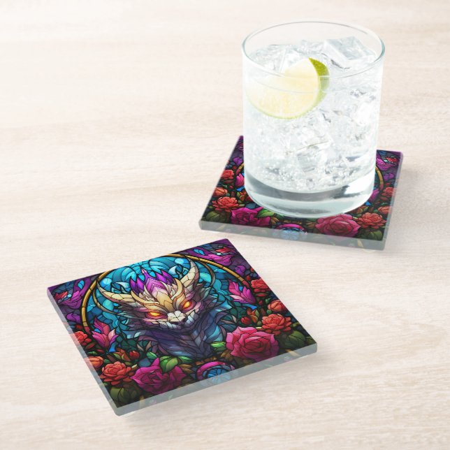 Monster Art Glass Coaster (Angled)