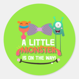 Monster Baby Shower - They've Created a Monster Classic Round Sticker