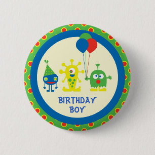 Monster Bash Birthday Button