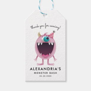 Monster Bash Birthday Party Favour Tags