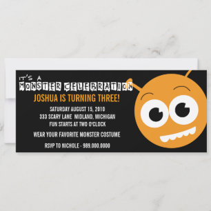 Monster Bash Birthday Party Invitations