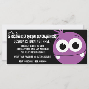 Monster Bash Birthday Party Invitations