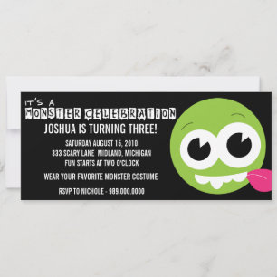 Monster Bash Birthday Party Invitations