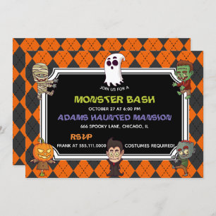 Monster Bash Halloween Party Invitation