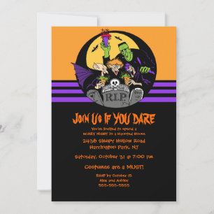 Monster Bash Halloween Party Invitation