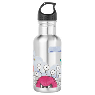 Monster Bash in Clouds Personalised Water Bottle