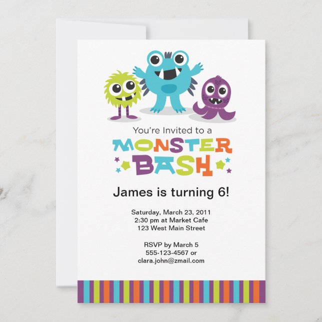 Monster Bash Invitation (Front)