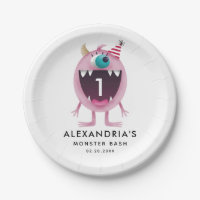 Monster Bash Kids Birthday Party Pink