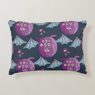 Monster Bats: Cute Cartoon Vintage Decorative Cushion