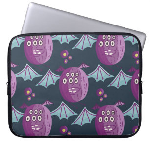 Monster Bats: Cute Cartoon Vintage Laptop Sleeve