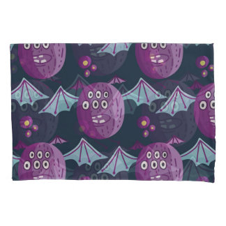 Monster Bats: Cute Cartoon Vintage Pillowcase