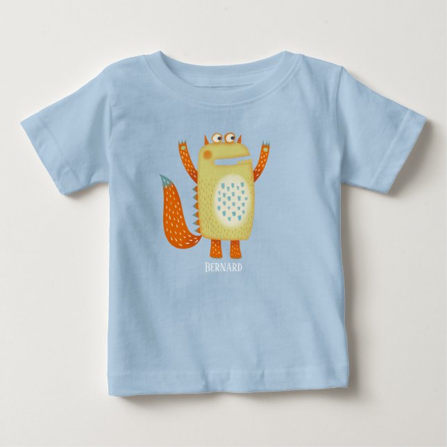 Monster Bernard Custom Name Baby T-Shirt (Front)