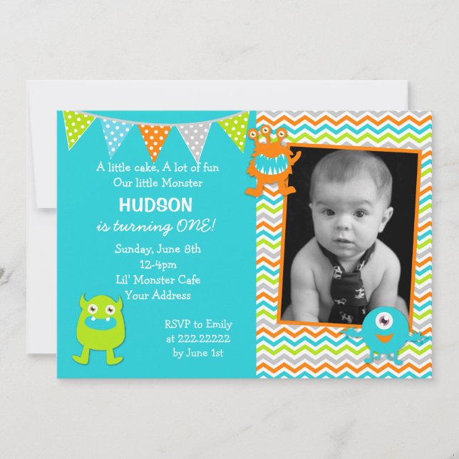 Monster Birthday Invitations (Front)