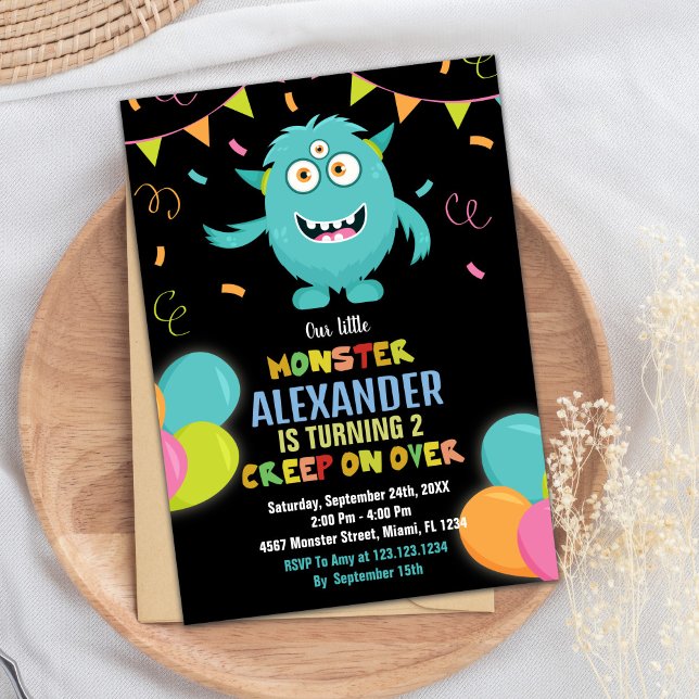 Monster Birthday Invitations Ballons (Monster Birthday Invitations Ballons)