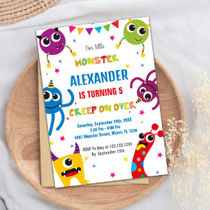 Monster Birthday Invitations Colours