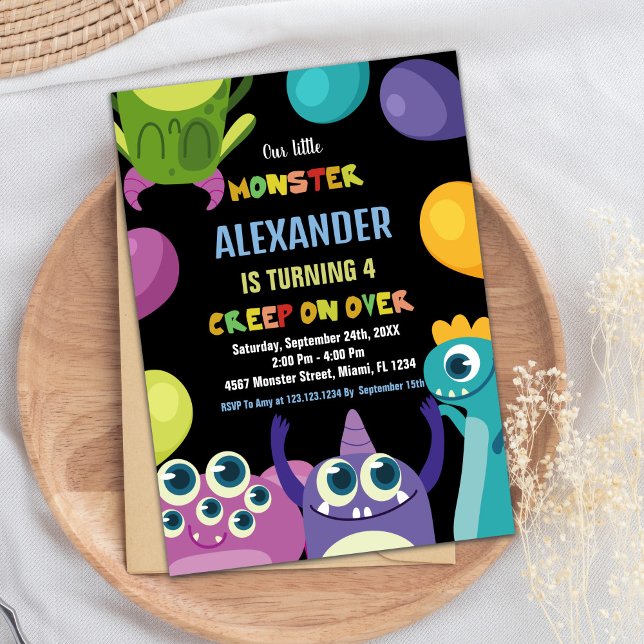 Monster Birthday Invitations, Monsters Invitation (Monster Birthday Invitations, Monsters Invitation)