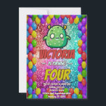 Monster birthday invite for kids<br><div class="desc">🎉 Unleash the Fun with Monster Birthday Invites for Kids! 🎈 Get ready to ROAR with excitement because it's party time! Our Monster Birthday Invites for Kids are here to make your little one's celebration unforgettable. These invites are not just pieces of paper; they're your ticket to a monstrously good...</div>