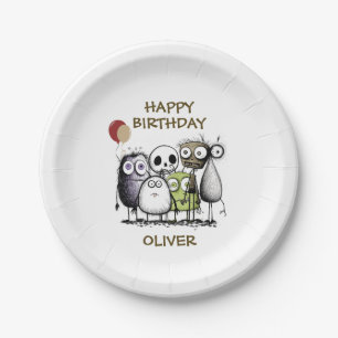 Monster Birthday Paper Plate