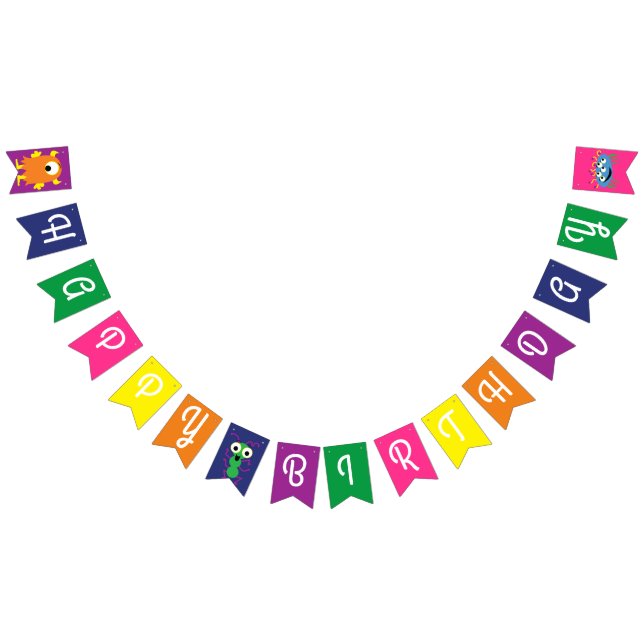 Monster Birthday Party Bunting (All)