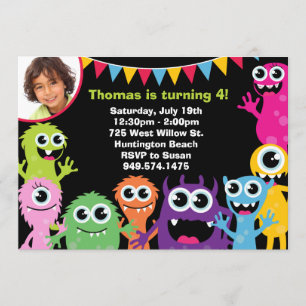 Monster Birthday Party Invitation