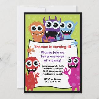 Monster Birthday Party Invitation