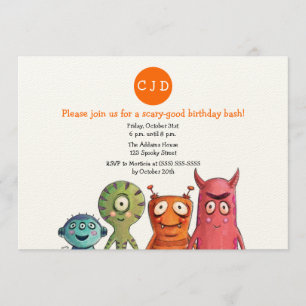 Monster Birthday Party Invitations