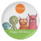 Monster Birthday Party Monogrammed Plate