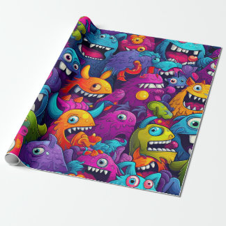 Monster Birthday Wrapping Paper