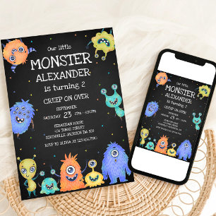 Monster Boy Birthday Invitation
