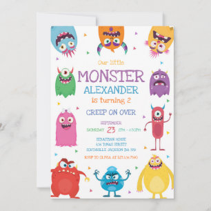Monster Boy Birthday Invitation