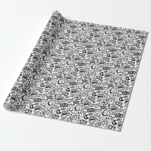 Monster Boys: Hand Drawn Pattern Wrapping Paper