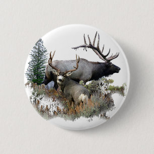Monster bull trophy buck 6 cm round badge