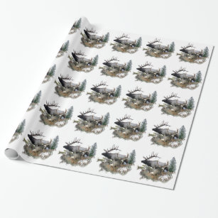 Monster bull trophy buck wrapping paper