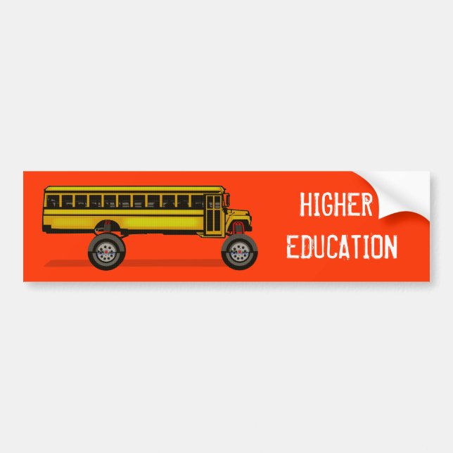 Monster Bus, HIGHER EDUCATION Bumper Sticker (Front)