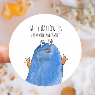 Monster Candy Happy Halloween  Classic Round Sticker