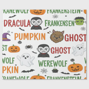 Monster Candy Parade For Halloween Wrapping Paper