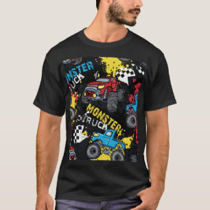 Monster Car: Abstract Childish Pattern T-Shirt