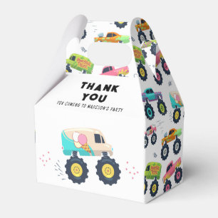 Monster Car Trucks Birthday Thank You Favour Box