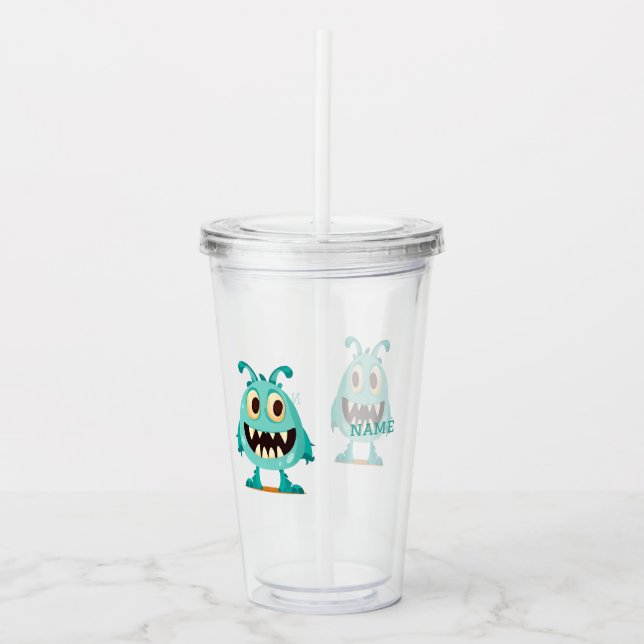 Monster/Cartoon/alien Acrylic Tumbler (Front)