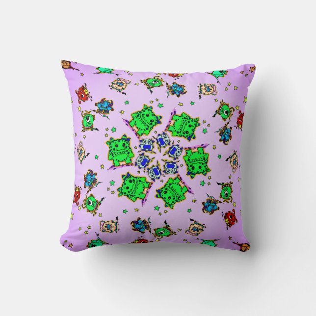 monster cartoon cutees cushion (Front)