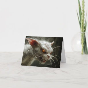 Monster cat thank you card
